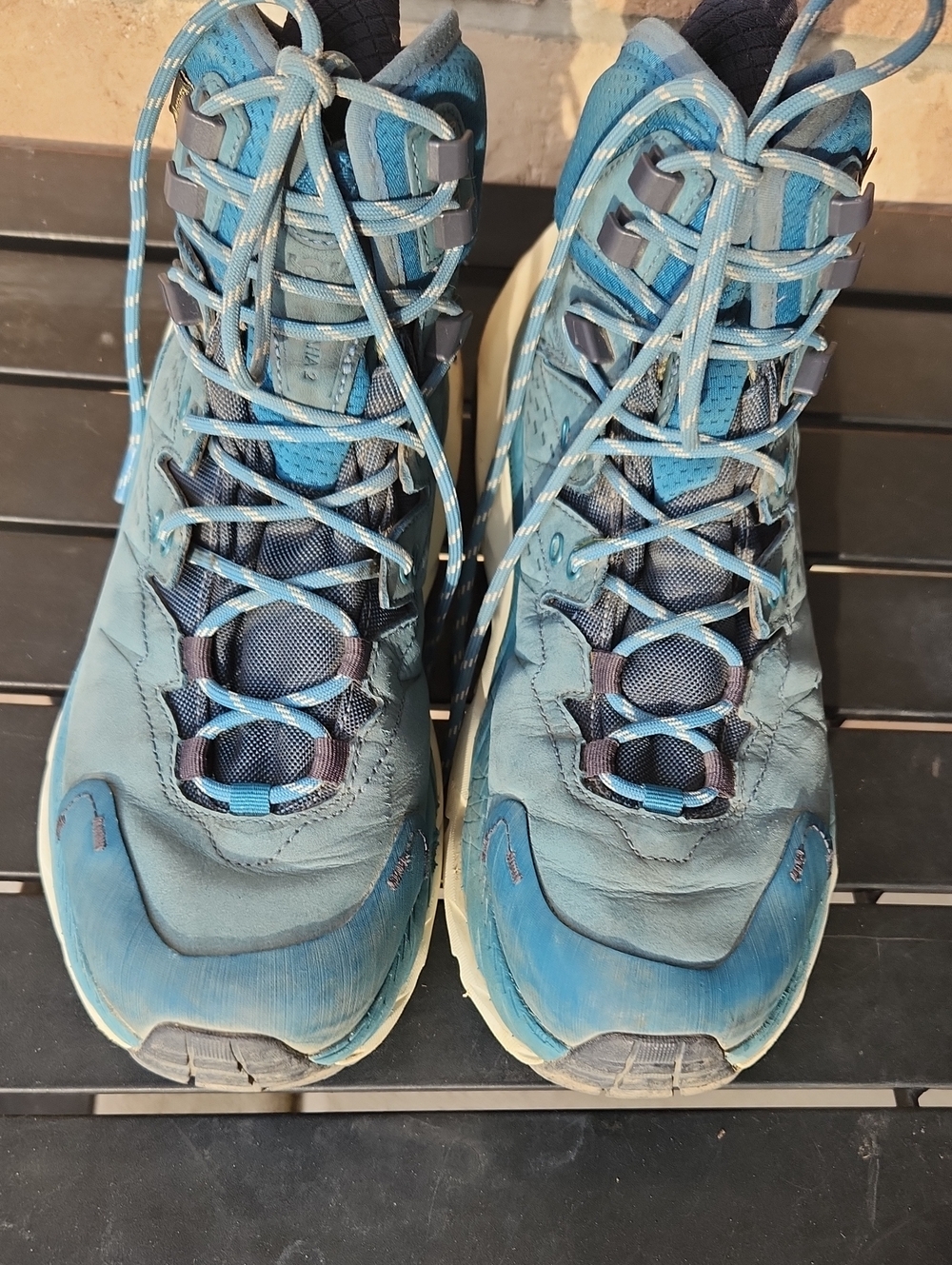 Hoka Ankle High Sneakers Women's Blue Trail Hiking Shoes